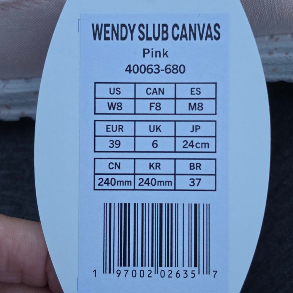 NWT, Hey Dude Women's Wendy Slub Canvas Shoes Pink, Size 8 - Picture 6 of 6